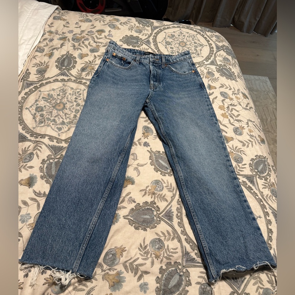 Zara Blue Straight Leg Women's Jeans Size 6